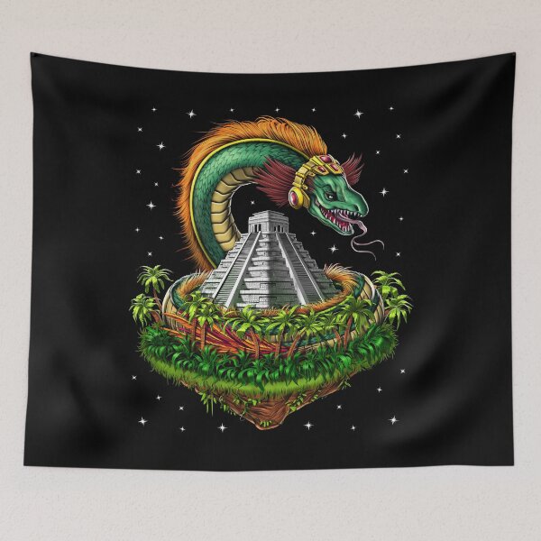 Item preview, Quetzalcoatl Aztec Feathered Serpent God designed and sold by underheaven.