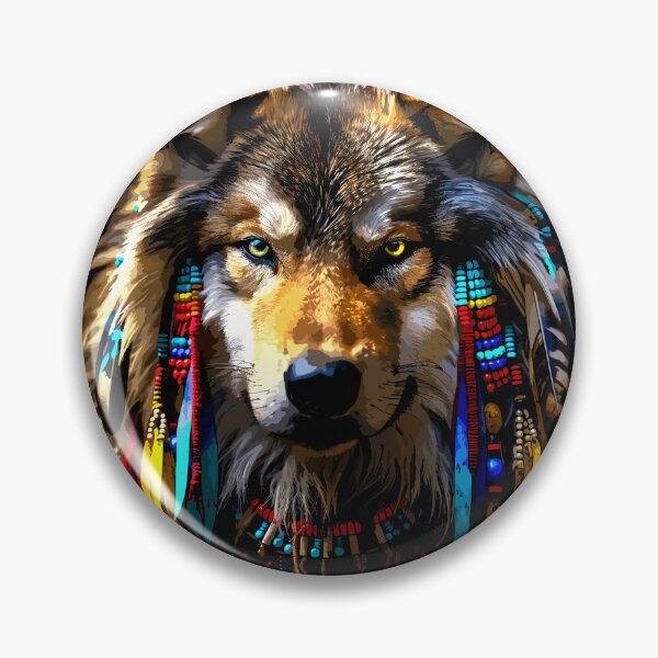 Item preview, Native American Chief of the Wolves Image 3 designed and sold by Artbyminga.