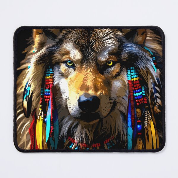 Item preview, Native American Chief of the Wolves Image 3 designed and sold by Artbyminga.