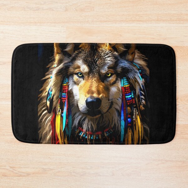 Item preview, Native American Chief of the Wolves Image 3 designed and sold by Artbyminga.