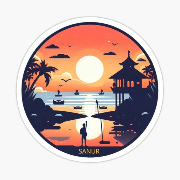 Sunrise at Sanur Sticker