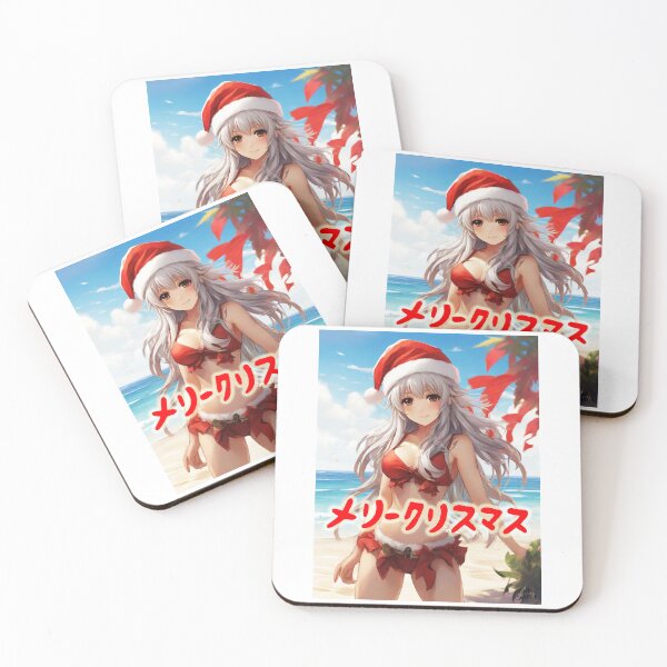 Item preview, Japanese Anime Girl; Merry Christmas; designed and sold by StickerApe.