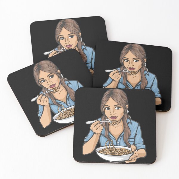 Item preview, Girl Eating Spaghetti designed and sold by NNisu.
