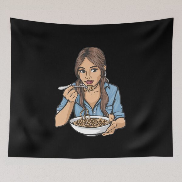 Item preview, Girl Eating Spaghetti designed and sold by NNisu.