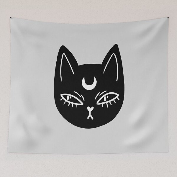 Item preview, Sarcastic harajuku grumpy cat Moon Tattoo  designed and sold by ISFdraw.