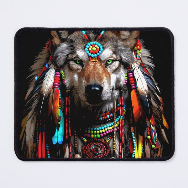 Item preview, Copy of Native American Chief of the Wolves Image 4 designed and sold by Artbyminga.