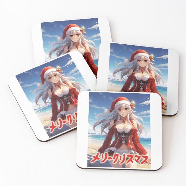 Item preview, Japanese Anime Girl; Merry Christmas; designed and sold by StickerApe.