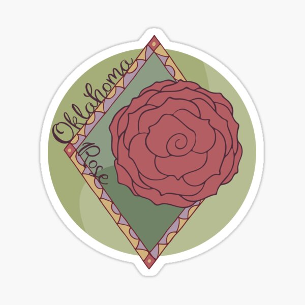 Oklahoma State Flower: Oklahoma Rose Sticker