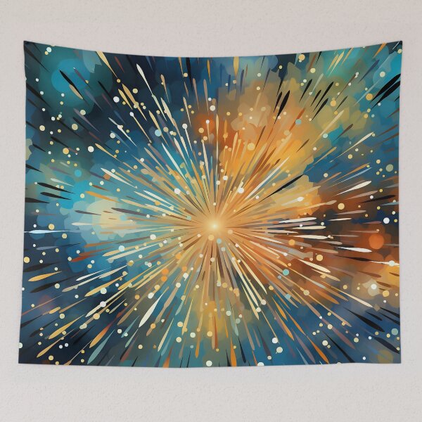 Item preview, Pattern of fireworks in the style of sparklecore designed and sold by AI-Only Creations.