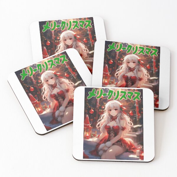 Item preview, Japanese Anime Girl; Merry Christmas; designed and sold by StickerApe.