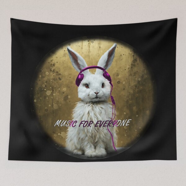 Item preview, Bunny And Music, MUSIC FOR EVERYTHING designed and sold by CrisMor-Art.