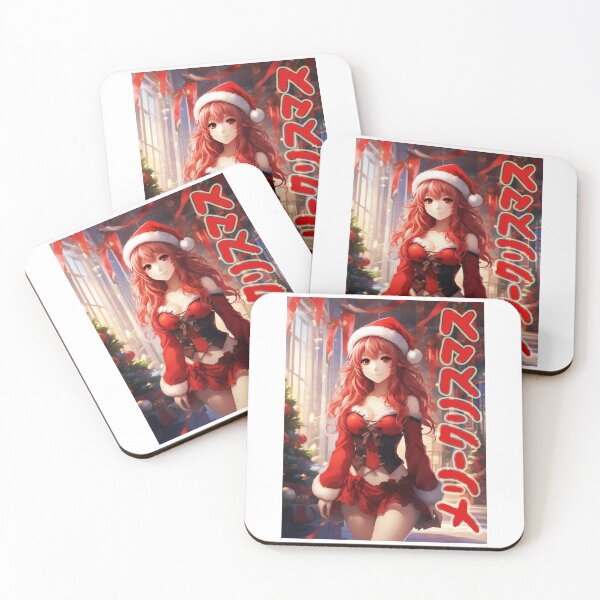 Item preview, Japanese Anime Girl; Merry Christmas; designed and sold by StickerApe.