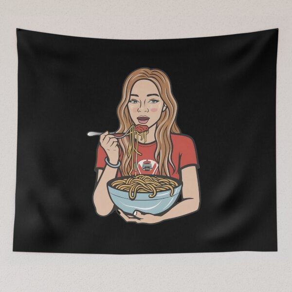 Item preview, Girl Eating Spaghetti designed and sold by NNisu.