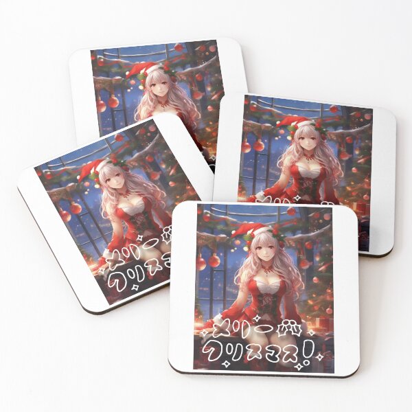 Item preview, Japanese Anime Girl; Merry Christmas; designed and sold by StickerApe.