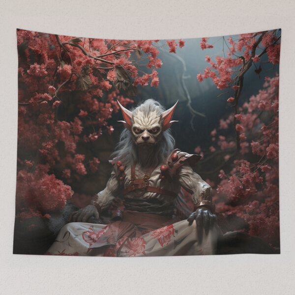 Item preview,  "Whitewolfe's Contemplation: Japanese fantasy, photorealistic hellish beauty."  designed and sold by WhiteWolfe0127.