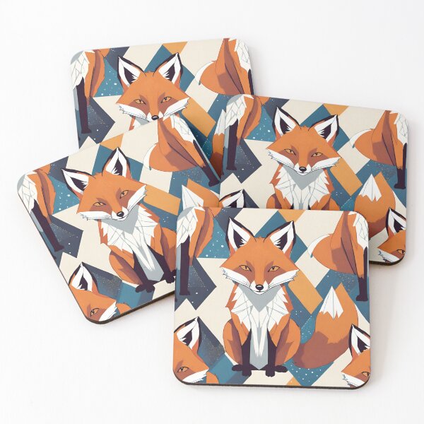 Item preview, Geometric fox designed and sold by kreativeadern.