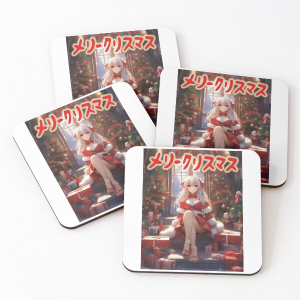 Item preview, Japanese Anime Girl; Merry Christmas; designed and sold by StickerApe.