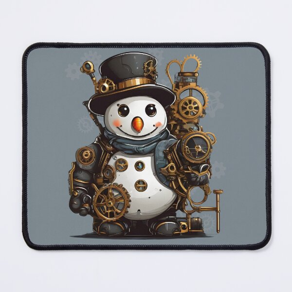 Item preview, Steampunk Snowman Vintage Retro Style designed and sold by MusesWhispers.