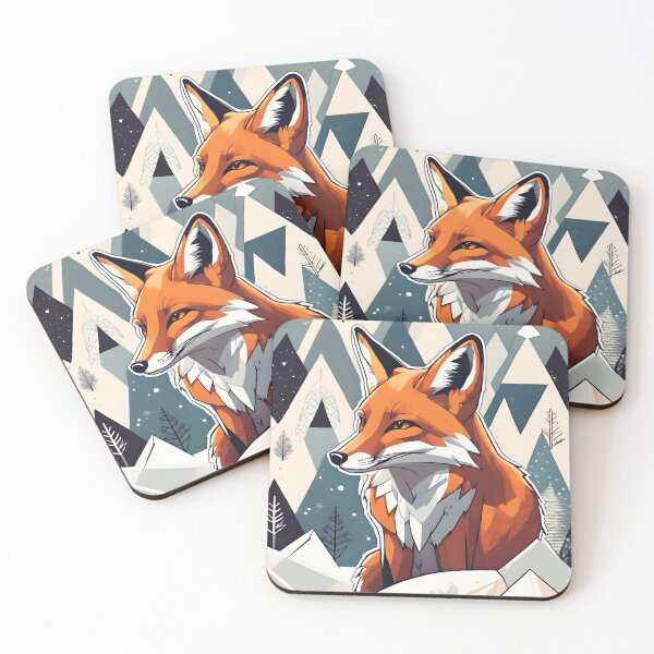 Item preview, Looking geometric fox designed and sold by kreativeadern.