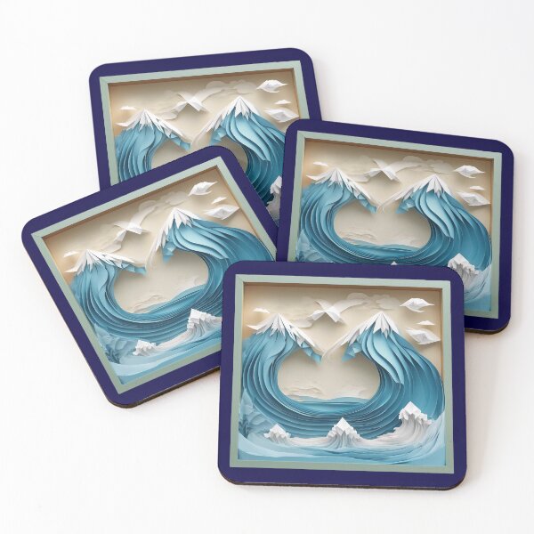 Item preview, Winter landscape by the sea origami 2 designed and sold by KarakitAI.