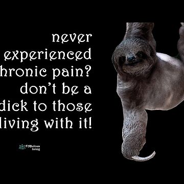 Artwork thumbnail, Sloth - Don't Be a Dick About Chronic Pain Quote by FABulous-living