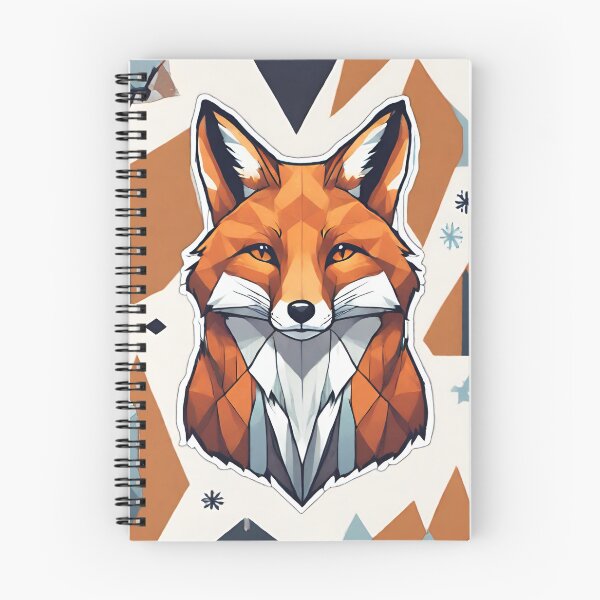 Item preview, geometric fox designed and sold by kreativeadern.