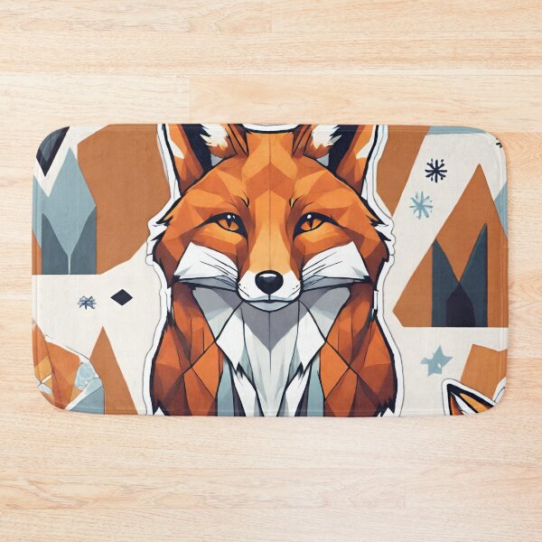 Item preview, geometric fox designed and sold by kreativeadern.