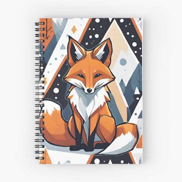 Item preview, Smiling geometric fox designed and sold by kreativeadern.