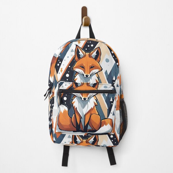 Item preview, Smiling geometric fox designed and sold by kreativeadern.