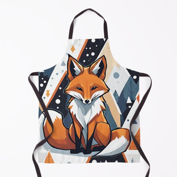 Item preview, Smiling geometric fox designed and sold by kreativeadern.