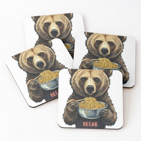 Item preview, Grazer Bear eating spaghetti designed and sold by NFL-LIVE .