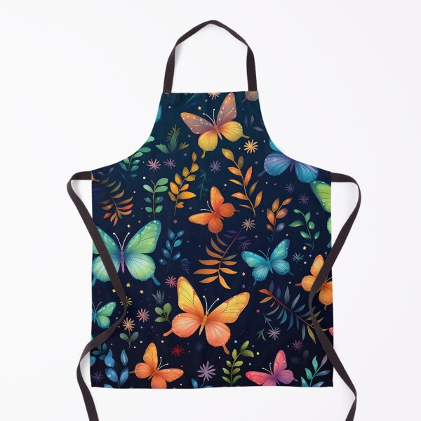 Item preview, Pattern with colorful luminous butterflies designed and sold by AI-Only Creations.