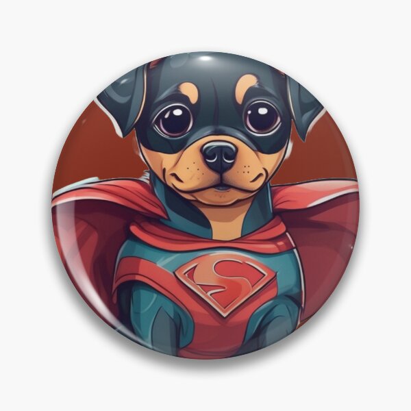 Item preview, cute superhero dog designed and sold by BigusPanda.