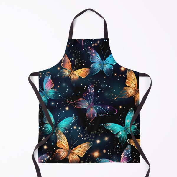 Item preview, Pattern with colorful luminous butterflies designed and sold by AI-Only Creations.
