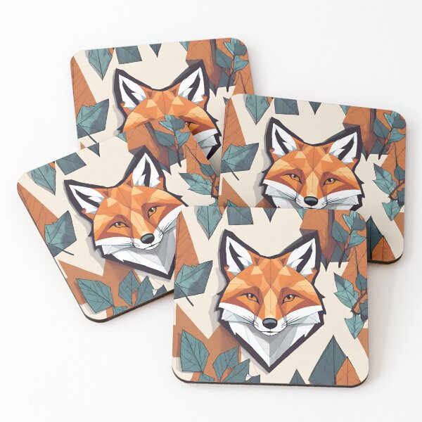 Item preview, Geometric fox in the Bätterwald designed and sold by kreativeadern.