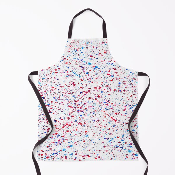 Item preview, Red and blue paint splashes on white background designed and sold by Visual Arts Dominika Cybuch.