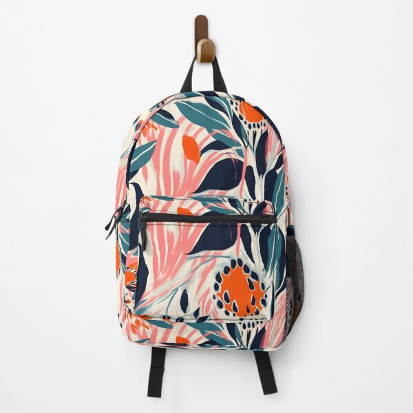 Item preview, Abstract orange and pink flowers on a milky background designed and sold by Artdroid.