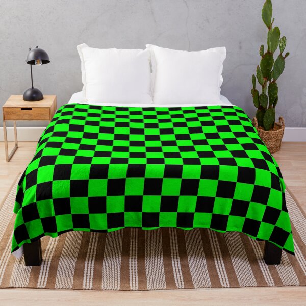 Item preview, Checkered (Medium Squares) Electric Green and Black designed and sold by Tree45.