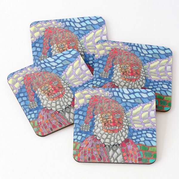 Item preview, 789 - MOSAIC SANTA CLAUS - DAVE EDWARDS- COLOURED PENCILS - 2023 designed and sold by BLYTHART.