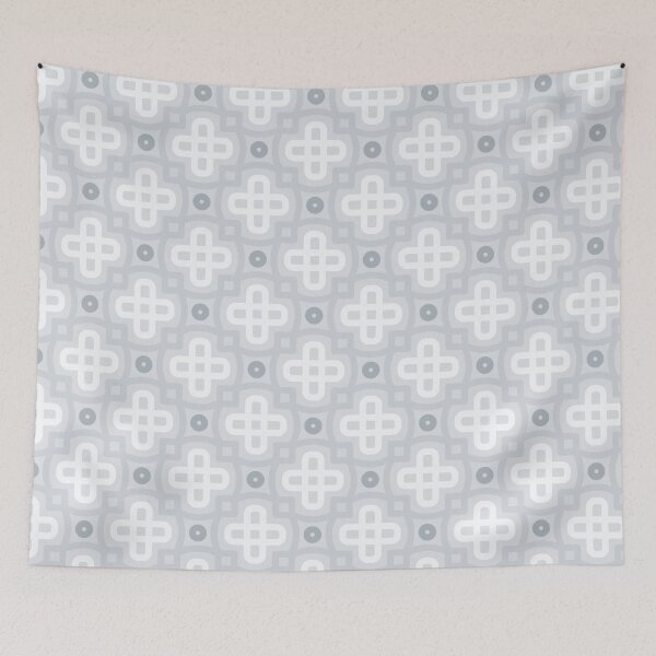 Item preview, Light Grey Crosse Circle Square Ring Modern Geometric Natural Symmetry Scandinavian Pattern designed and sold by PenguinForests.