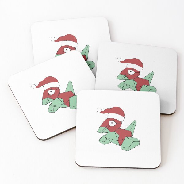 Item preview, Porygon Christmas Holiday Santa Hat (Red and Green) designed and sold by kyravreeland.