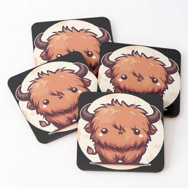 Artikelvorschau, Kawaii schottische haarige Hochlandkuh entworfen und verkauft von TomFrontierArt.