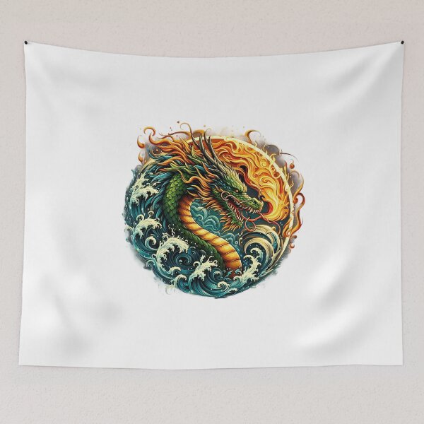 Item preview, Serpent of the Tidal Flame designed and sold by Pixel Dome.