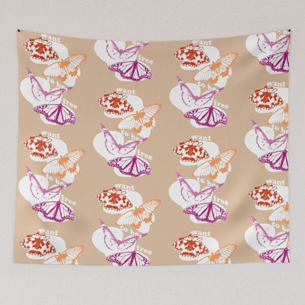 Item preview, want to be free subtle lesbian flag butterflies designed and sold by gaerss.