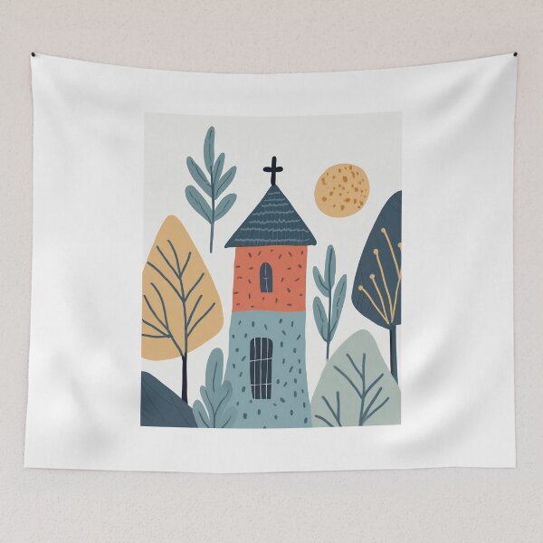 Item preview, abstract boho building  designed and sold by Jubjangm3.