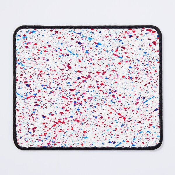 Item preview, Red and blue paint splashes on white background designed and sold by Visual Arts Dominika Cybuch.