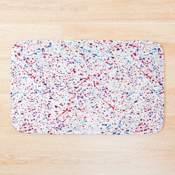 Item preview, Red and blue paint splashes on white background designed and sold by Visual Arts Dominika Cybuch.