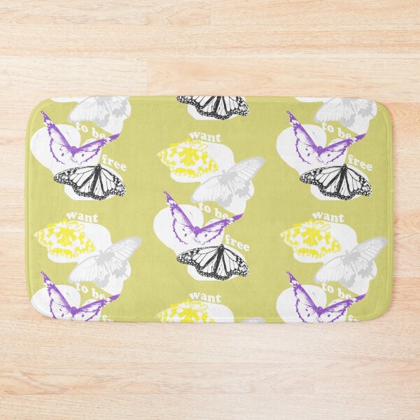 Item preview, want to be free subtle nonbinary enby flag butterflies designed and sold by gaerss.