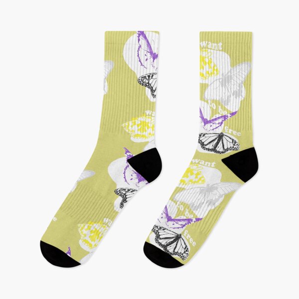 Item preview, want to be free subtle nonbinary enby flag butterflies designed and sold by gaerss.
