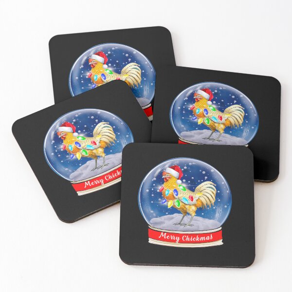 Item preview, Merry Chickmas Christmas Chicken Snow Globe designed and sold by PG Illustration.